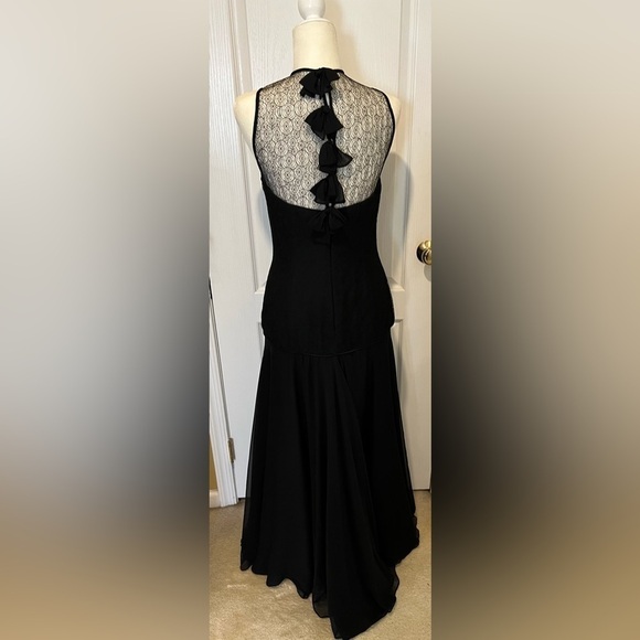 Custom made Reggie Brown black evening gown - size 4/6 - Picture 4 of 8